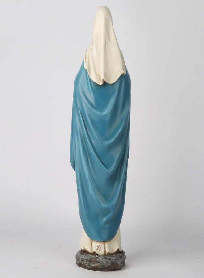 BC BUILDCLASSIC BC Catholic Immaculate Heart of Virgin Mary Statue, 16.5" H Holy Mother Figure for Altar, Religious Gift Home Decor Renaissance Sculpture Handmade by Buildclassic - Image 4